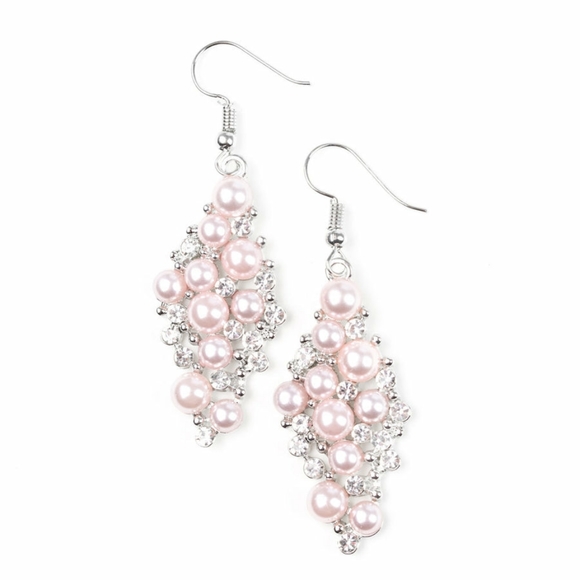 Paparazzi Earrings - Famous Fashion Pink - Picture 3 of 3